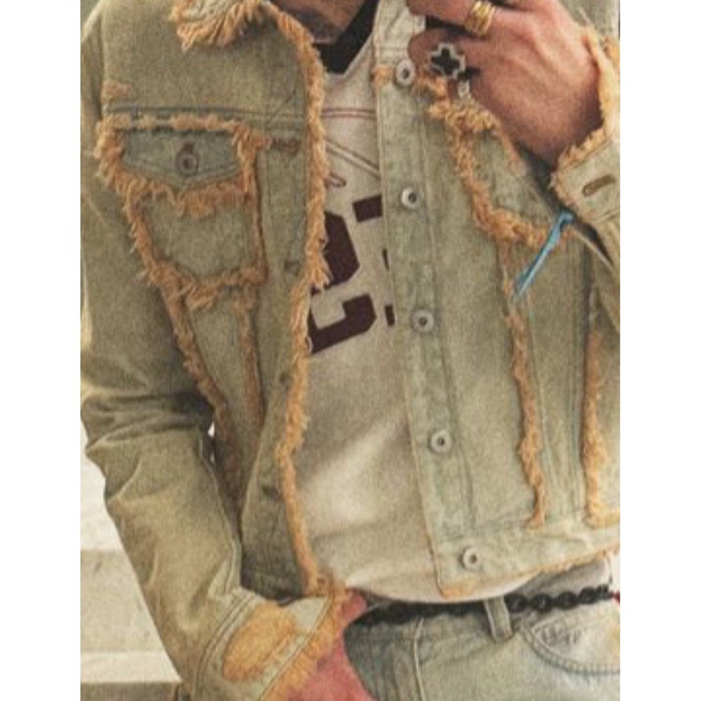 Revice Fringe Denim Jacket Unisex Small - Picture 6 of 6